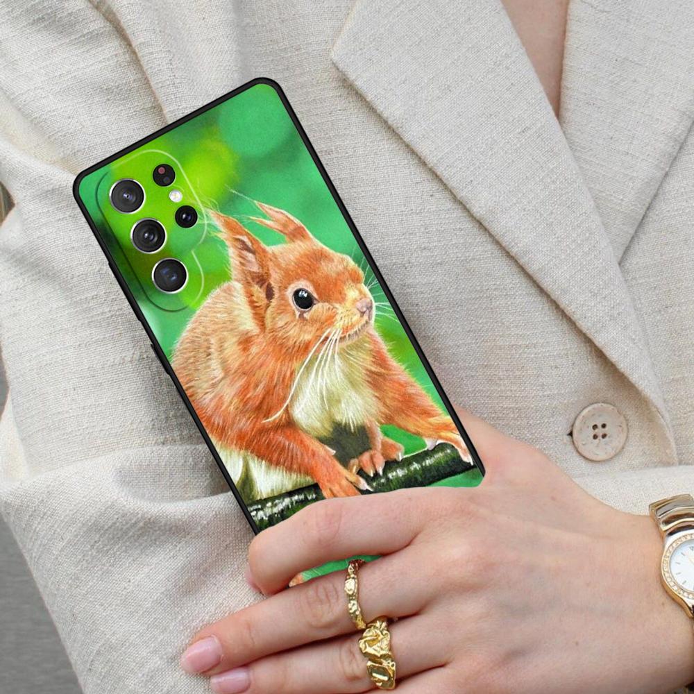 Cute Animal Squirrel Cell Phone Case for Samsung Galaxy S26 Ultra S25 S24 S23 S22 S21 S20 Note10 Cover