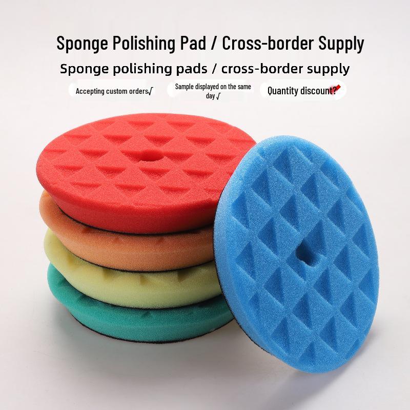5" & 6" Beveled Edge Sponge Polishing Pad for Car Detailing and Waxing