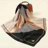 Women's Korean Style Retro Printed Imitation Silk Scarf for Professional and Casual Use