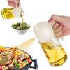 Dispenser Bottle for Kitchen 2 In 1 Olive Oil Dispenser and Oil Sprayer - 470ml Olive Oil Bottle - Oil Sprayer  Cooking Kitchen Salad, Barbecue Black