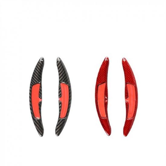Pair Carbon Fiber Steering Wheel Shift Paddle Extend For Porsche Cayenne 15-20