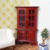1/12 Scale Miniature Wood Corner Display Cabinet For Doll House Accessories With MultiTier Storage Design Scene Decors