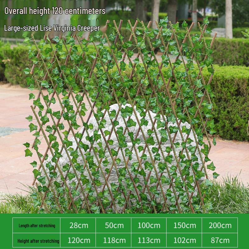 Retractable Wooden Picket Fence for Outdoor Greenery and Balcony Decoration