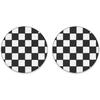Car Coasters for Cup Holder Silicone, Car Cup Holder Coasters Pack of 2, Fashion Black White Checkerboard Gird