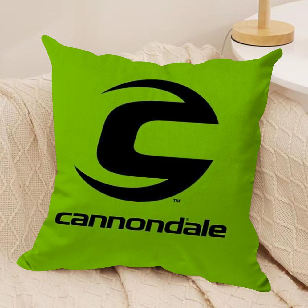 Fashion C-Cannondale Cushion Cover Silky Short Plush Sofa Pillow Cover Hidden Zipper Soft Dustproof Case for Home Decor