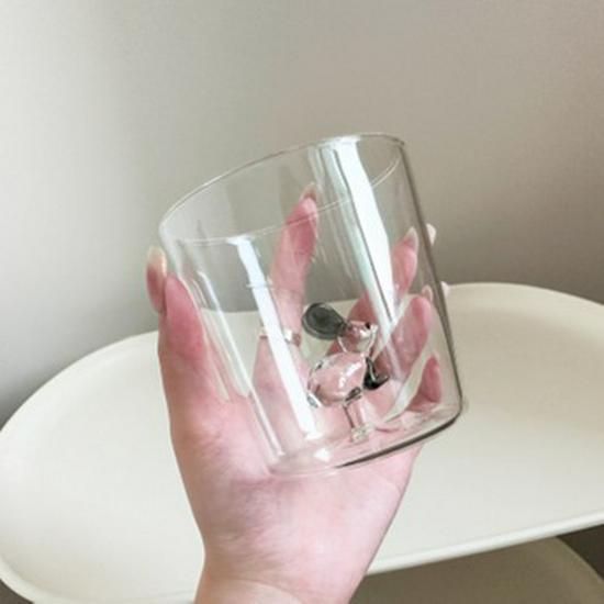 Tazza da Latte in Vetro Creativa 3D Albero di Natale Resistente al Calore