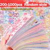 111-1111PCS Cute Stickers Kawaii Cartoon Laser Sticker No Repeat for Diary Kid DIY School Students Decoration Stationery