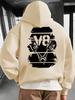 V8 Engine Piston Graffiti Mechanical Print Men Hip Hop Sports Hoodie Back Automotive Culture Graphic Loose Street Sweatshirt