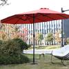 14.8 Ft Double Sided Outdoor Umbrella Rectangular Large with Crank ( Orange )(No Base)