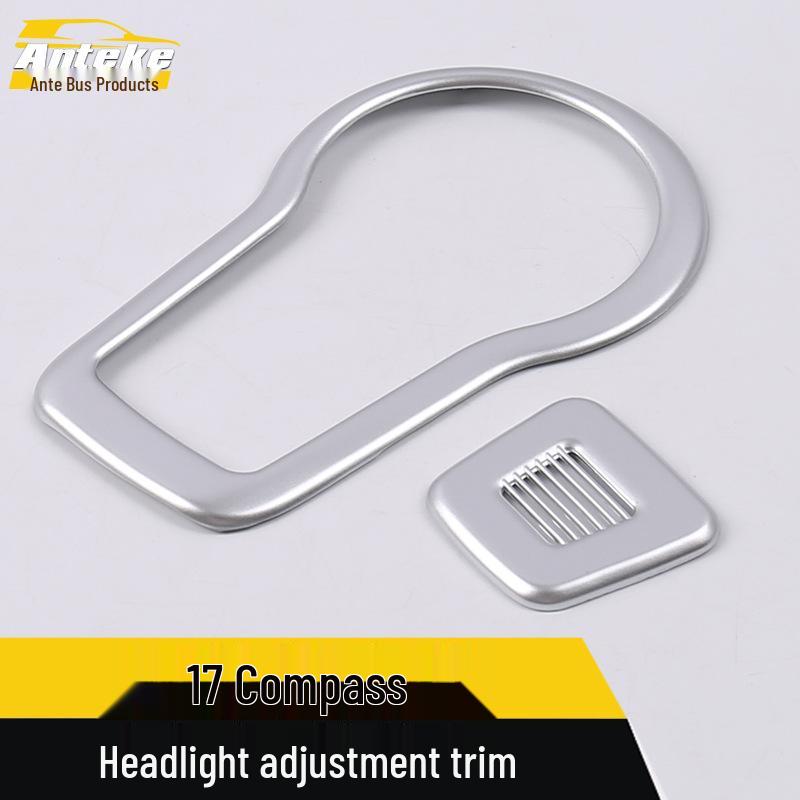 17 Compass Headlight Adjustment Frame & Console Headlight Control Button Sticker