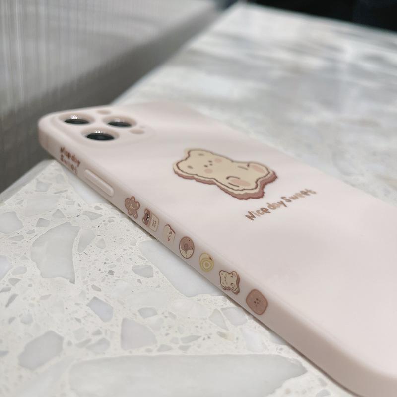 Side Cartoon Bear for IPhone16 for Apple 17 Phone Case 15Pro Max All-Inclusive 14/X for 8p/13 Matte