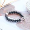 Natural Crystal Black Yellowstone Couple Bracelet Women'S Sterling Silver Pair Of 925 Silver Bracelet Valentine'S Day Gift