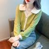 Romantic French Collared Butterfly Tie Blouse With 3d Effect For Spring Office Wear