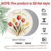2D Flat Retro Aluminum Wall Stickers, Available In Various Sizes. Tulip Thank-you Decoration for Teacher's Day. A Gentle Floral Style, Perfect for