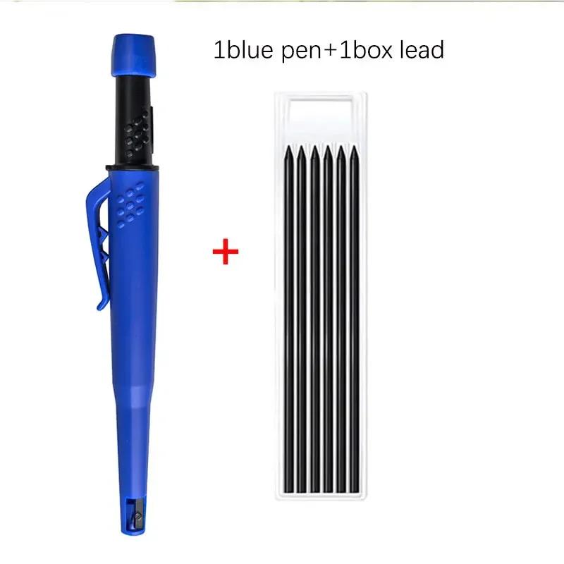 2-in-1 Solid Carpenter Pencils With Sharpener Carpenter 2.8mm Solid Mechanical Pencils Marking Tools Construction/carpenters