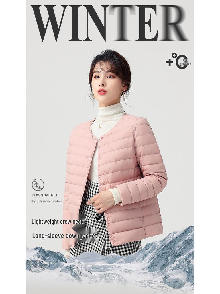 Women's Slim Fit Lightweight Down Jacket - Warm, Casual, Outdoor Windbreaker