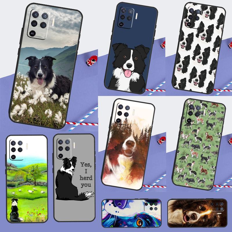 Border Collie Dog Case For Oppo A96 A76 A16 A18 A38 A58 A78 A98 A15 A17 A77 A74 A94 A54 A57S A40 A60 A80 Cover