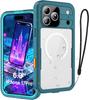 For IPhone 17 Air Pro Max 16 Plus Case IP68 Waterproof Full Body Protective Magnetic Cover Built-in Screen Protector Shockproof