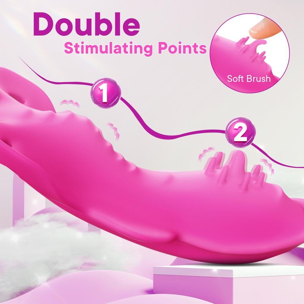 Invisible Wearable Clitoral Vibrator - Quiet Powerful G-Spot Stimulation, Rechargeable Waterproof Adult Toy
