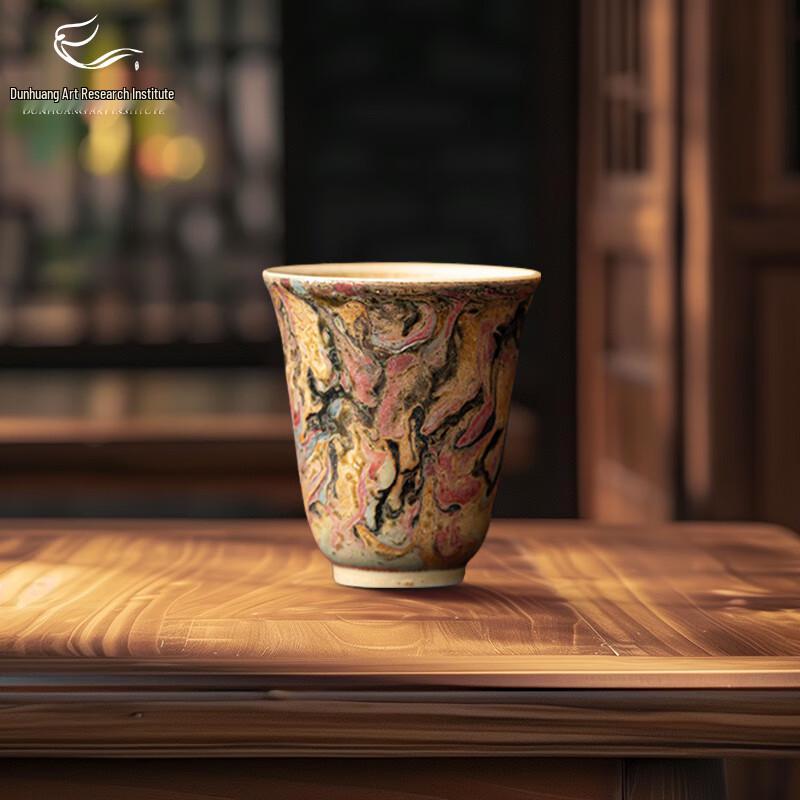 Dunhuang Art Hand-painted Ceramic Tea Cup Pair Gift Set