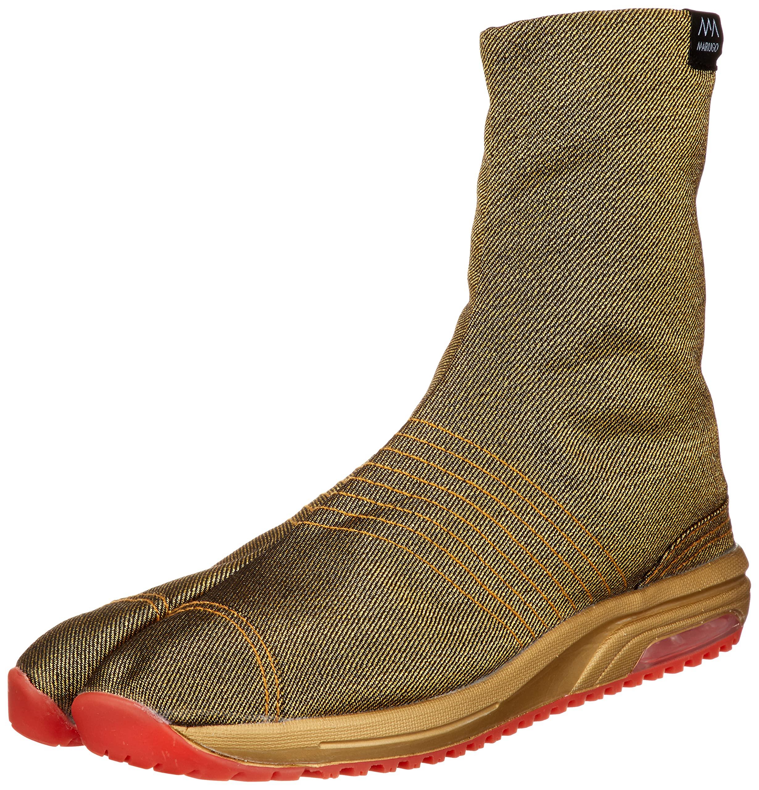 

Tabi air Japanese limited 6 Air Jog V 2E [Marugo] socks, festival, drum, cushion, denim, edition, Kohaze, (Five), unisex, adult, gold, 29.0 cm, золотой