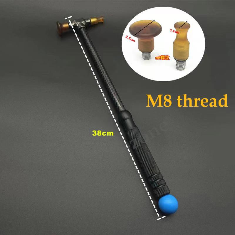Car Dent Repair Hammer Body Repair Percussion Leveling Hammer Replaceable Traceless Repair Tool Carbon Fiber and Stainless Steel