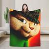 A-Alvin e i Chipmunks Theodore Coperta Plaid in Flanella Estiva per Aria Condizionata Leggera Stampata Copriletti,