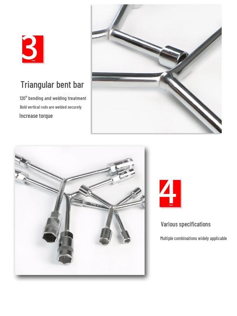 Multifunktionales Dreikant-Steckschlüssel-Set für Auto- und Motorradreparaturen