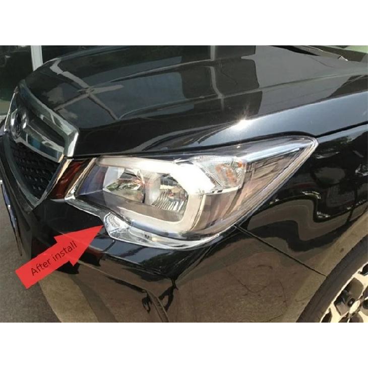 Front Head light Eyebrow Cover Lamp Decoration Trim ABS Chrome For Subaru Forester SJ 2013 2014 2015 2016 Car Styling Accessory