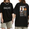 Snoop Dogg Rückendruck T-Shirt Paar Baumwoll-T-Shirt Hip Hop Freizeit-T-Shirts Sommerkleidung Unisex-T-Shirt Unisexga Kleidung Paar Oberteile