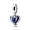 925 Silver Plated Turtle Fish Pendant Charm with Ship Star Bead for Pan Thin Bracelet Jewelry Gift