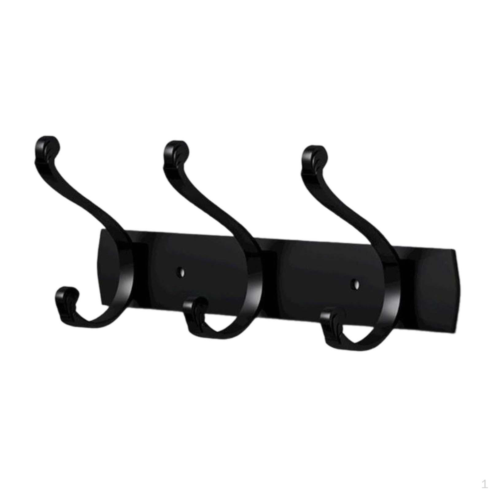 

Настенный крючок для одежды, вешалка для одежды без сверла, для примерочной, спальни, вешалка для шляпы, полотенца black 3 hooks