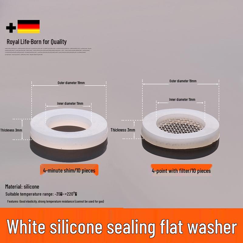 Black Rubber Silicone Waterproof Gasket Seal Washer for Water Heater & Shower - Nitrile Thickened, 4-6 Minutes