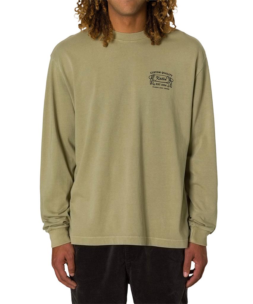 Keiteun Blanks Boxy Fit Long Sleeve T-Shirt - Olive