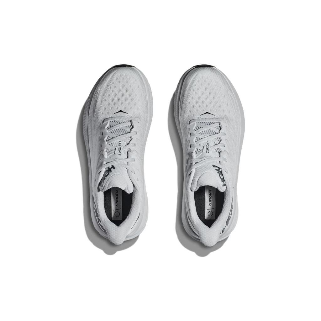 HOKA Clifton 9 Nimbus Cloud Steel Wool Herren Sneaker Weiß 1127895-NCSW