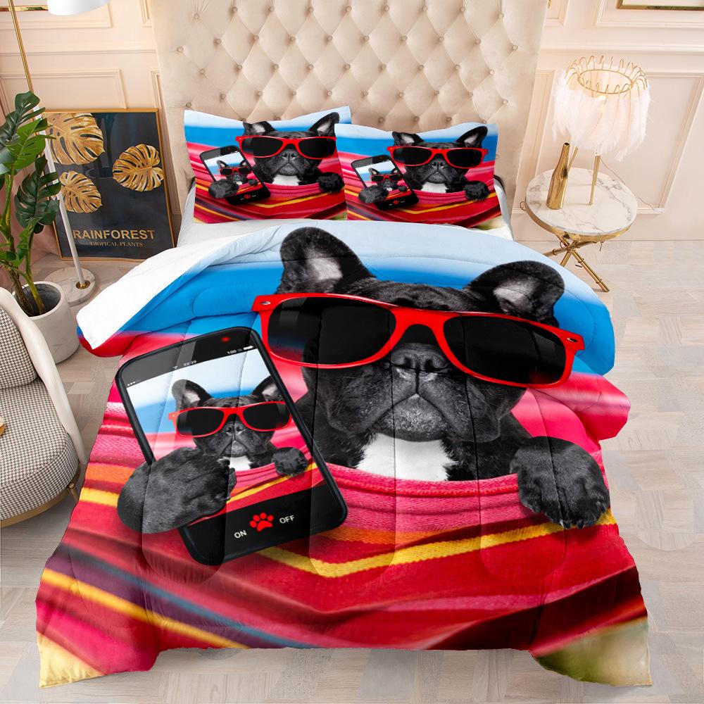 Pet Dog Digital Printing Kit, Bedding Three-Piece Set, Home Textile Four-Piece Set
