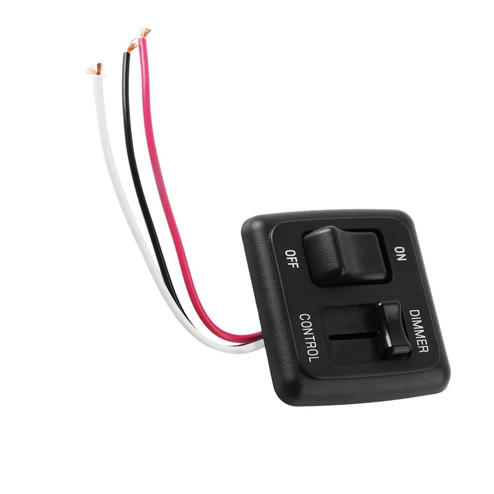 

12 Вольт DC диммерный переключатель DC диммерный переключатель для автофургона, грузовика, морского и полосового освещения чёрный