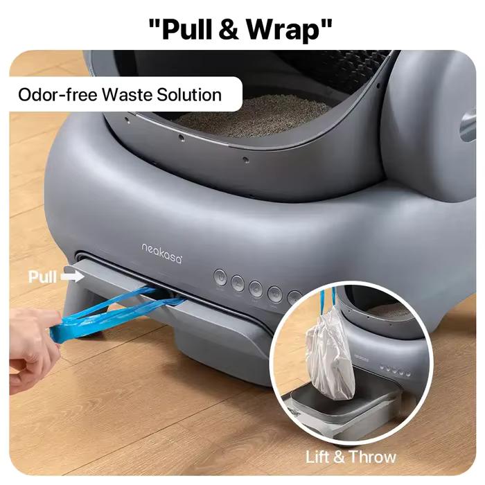 Neakasa M1 Neabot Bac à Litière Automatique Auto-Nettoyant Ouvert Contrôle par Application à Distance Bac à Litière pour Chat Sans Odeur Auto-Défendable Produit pour Chat Toilettes Intelligentes pour Animaux