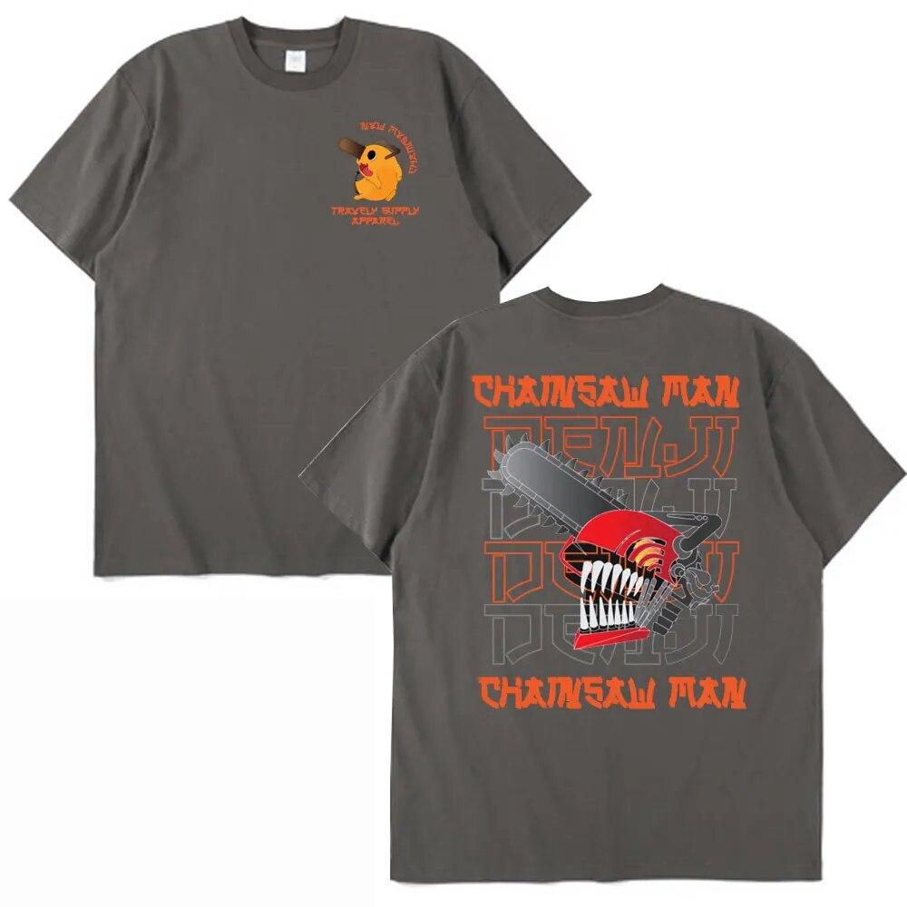 Anime Chainsaw Unisex T-shirt Unisex Women Unisexga Denji Pochita Casual Short Sleeve T-shirts Summer Cotton T Shirt Oversized Streetwear