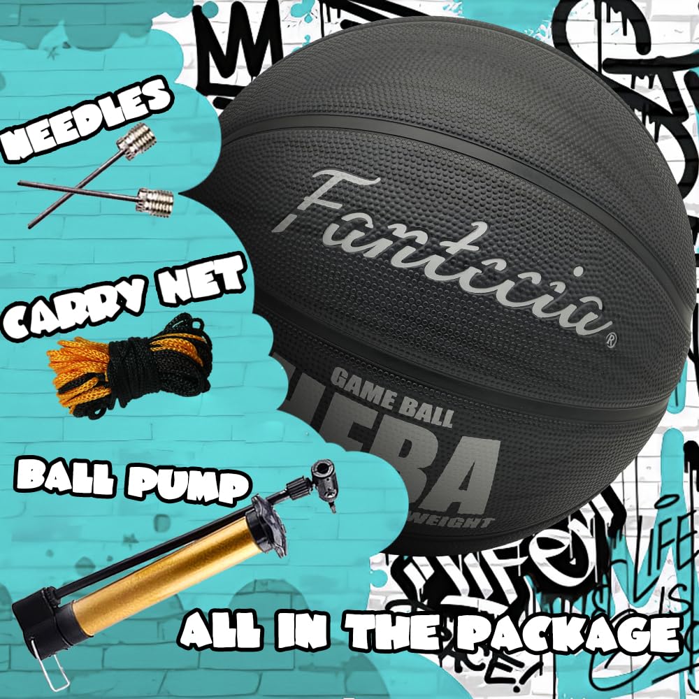Fantecia Basketball Size Professional Rubber High Bounce Training Ball 7, Basketball,
