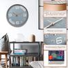 Wall Clock 12" Silent Quartz Decorative Latest Wall Clock Non-Ticking Classic Clock Battery Operated Round Easy To Read for Room/Home