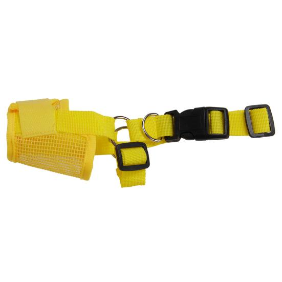 

Намордник для питомца, устойчивый к износу полиэстер, с возможностью пить, удобный намордник для собаки, защита от лая, накладка на рот для дома S жёлтый