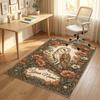 Autumnal Leaves Theme Soft Crystal Velvet Rug Custom Name & Text Print Non Slip Floor Rug for Bedroom Living Room