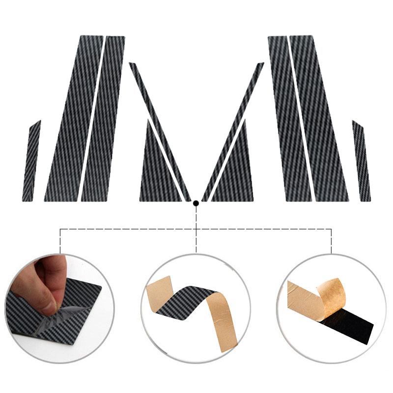 10pcs/set Car Pillar Posts Trim Stickers Auto Exterior Column Accessories Fit For Toyota Venza 2009-2015