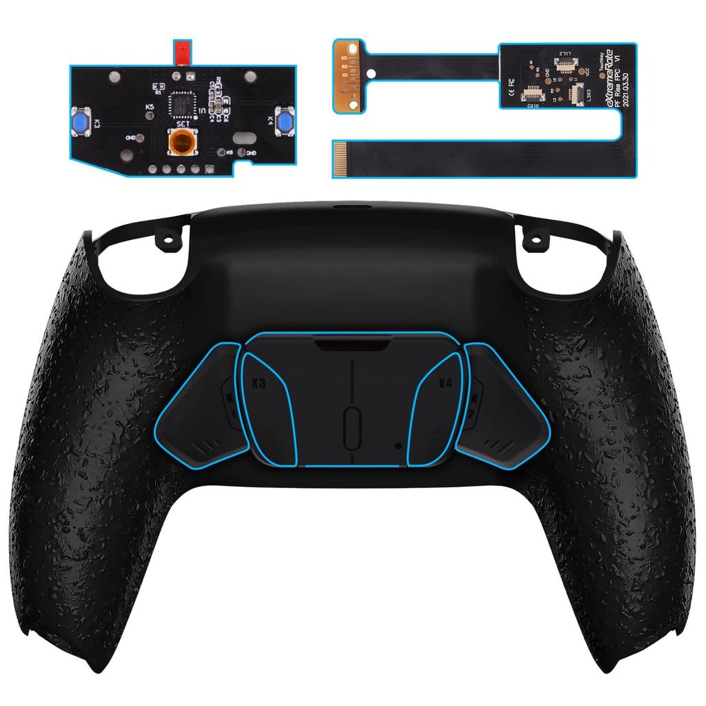 eXtremeRate Programmable Back Paddle Plastic RISE4 Remap Kit for Compatible with PS5 Controller Compatible with PS5 Controller with Upgrade Board and