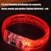 12pcs Light Up Party Bracelets Acrylic LED Wristbands For Kids Adults Concerts Festivals Nighttime Activities Multicolored Glowing Effect