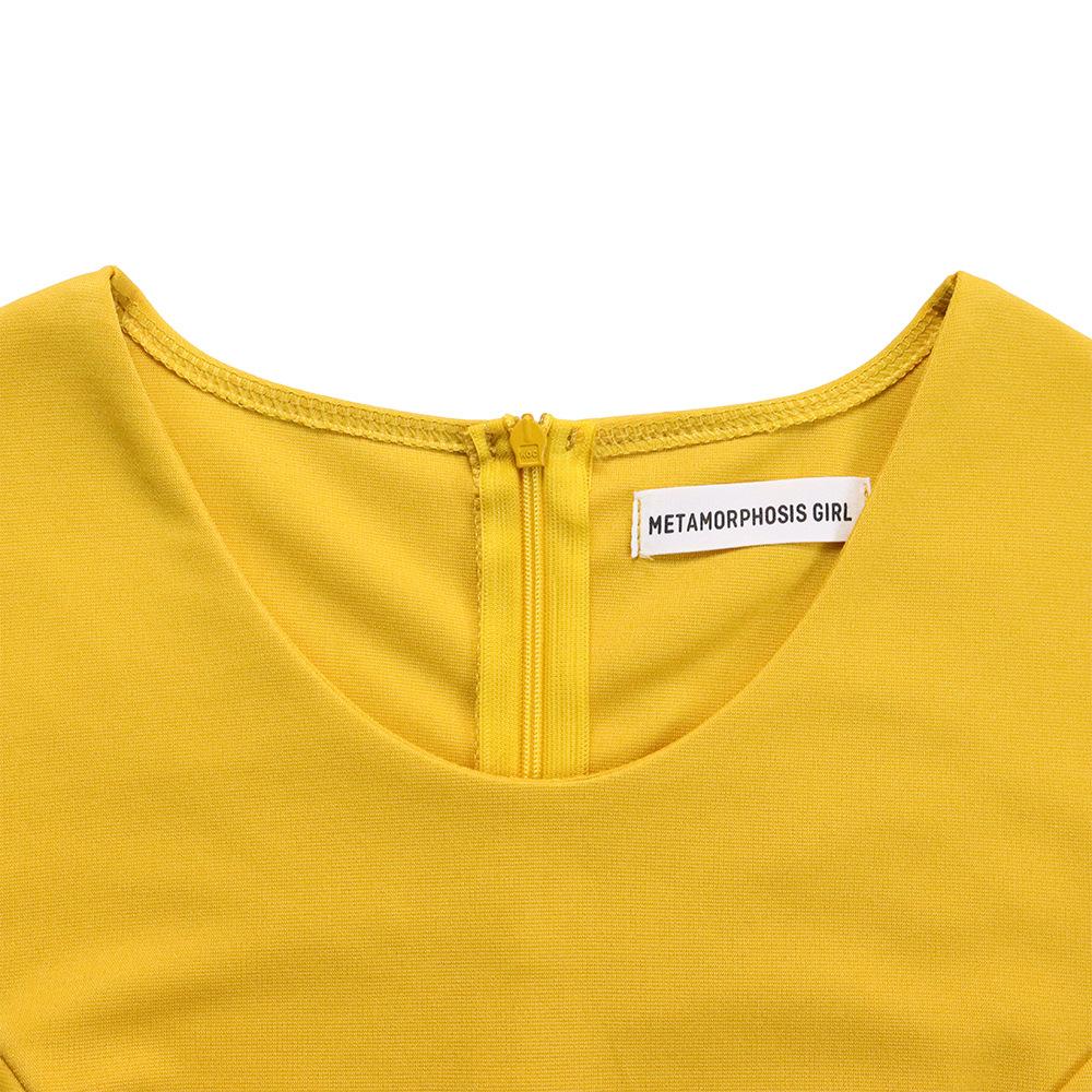 JKASHDK Damenmode Sommer Frühling Einfarbiger Druck Plus Size Kurzarm V-Ausschnitt Mittlere Taille Freizeitkleider