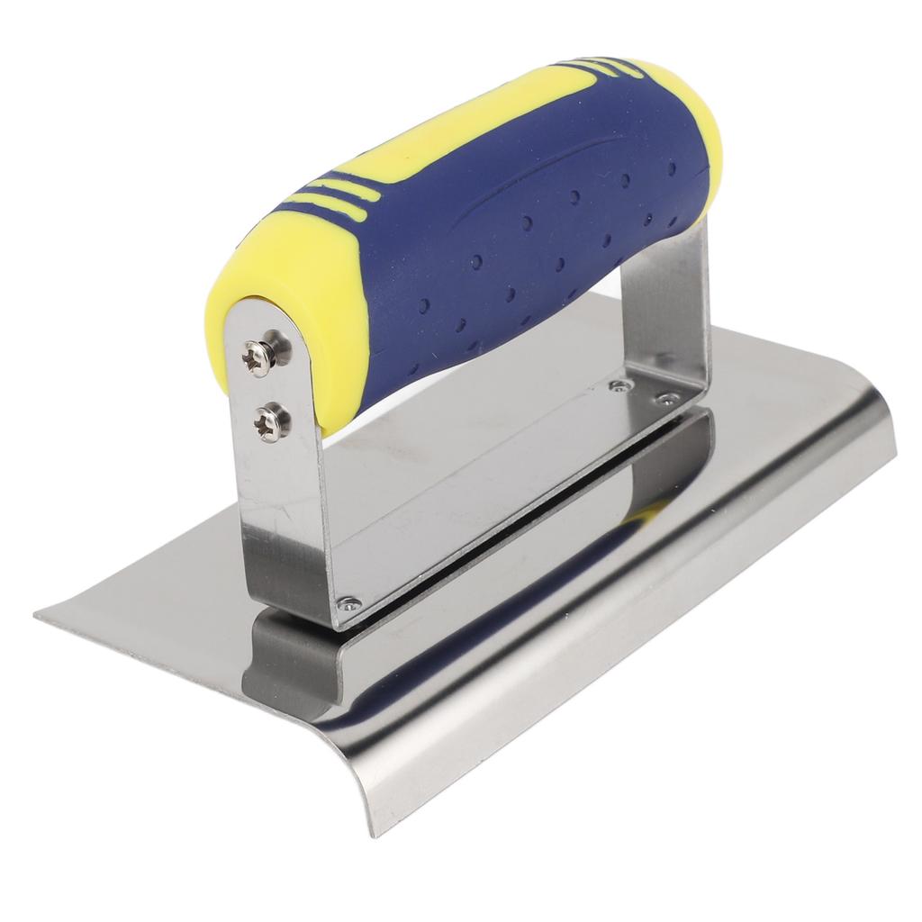 Stainless Steel Trowel Portable Flat Finishing Wall Corner Spatula with Soft Grip Handle for