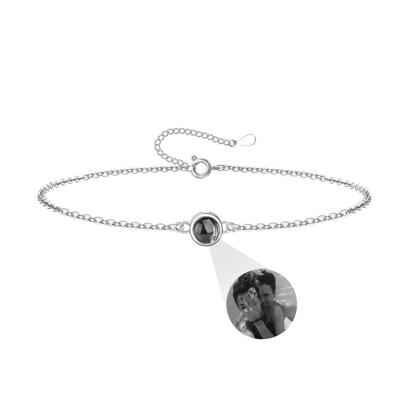 

Браслет с индивидуальной фотографией Браслет с проекцией фото из титановой стали Персонализированный браслет с фото Памятный подарок на день рождения