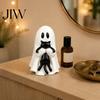 Small Ghost Holding Black Cat Statue Halloween Ornament, Hugging A Sculpture, Unique Seasonal Decor Resin Figurine, for Home Bedroom Entrance Display